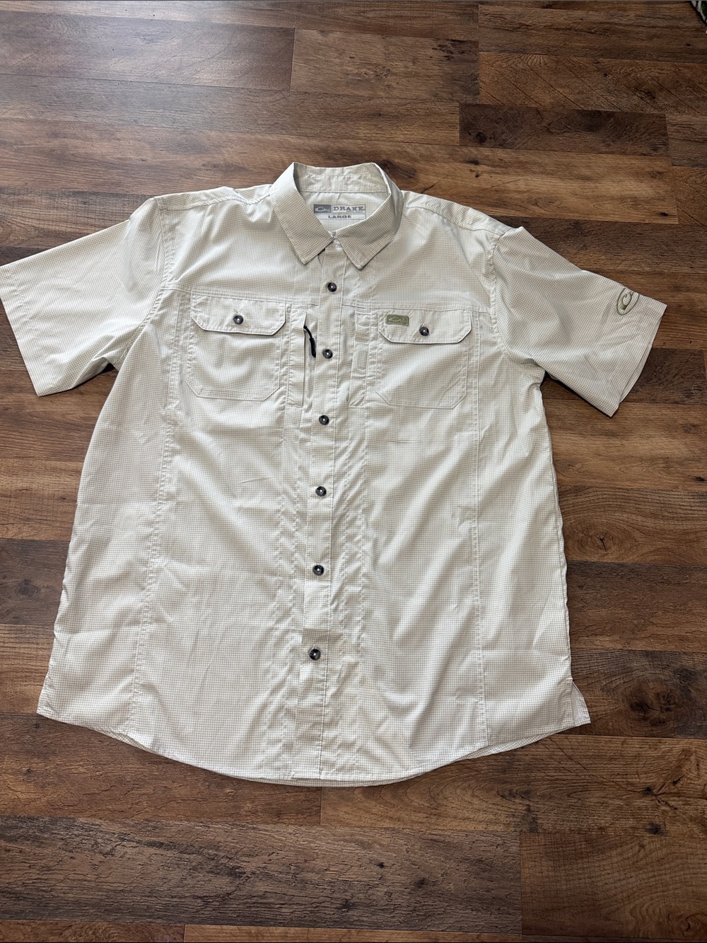 Drake Waterfowl Wingshooters Trey Grid Check Short Sleeve Shirt
